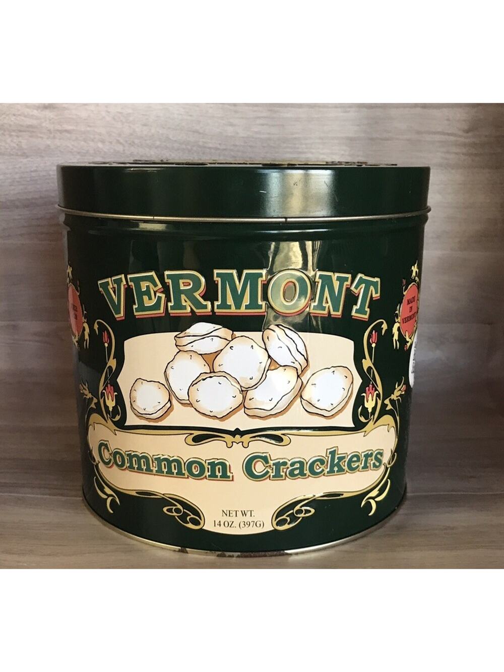 Vermont Country Store Common Crackers decorative Tin from TVCS In Weston, VT!